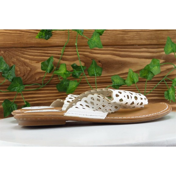 Born concept Sz 9 M White Flip Flop Synthetic‎ Women Sandals - Picture 4 of 7